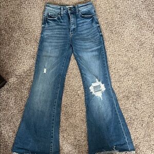 Women's Classic Blue Flare Jeans